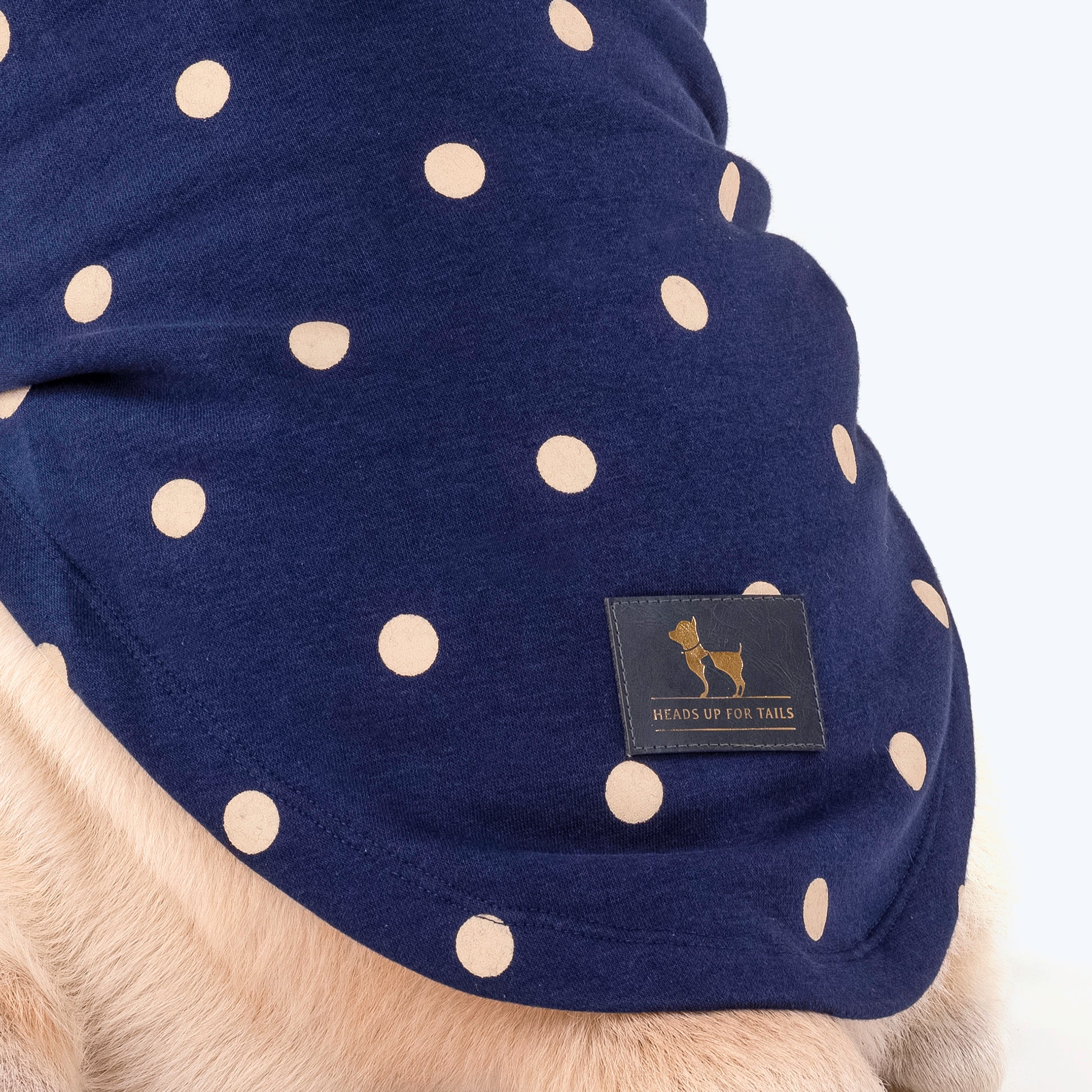 HUFT Polka Dot Sweatshirt For Pets - Navy - Heads Up For Tails