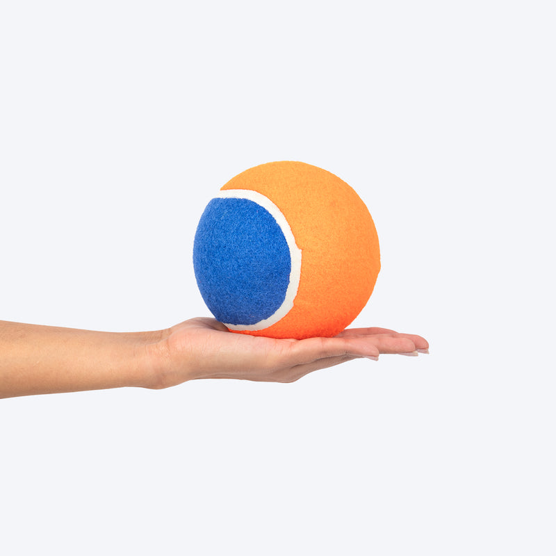 HUFT Fetch Play Pack Tennis Ball For Dog - Orange & Navy Blue - Heads Up For Tails