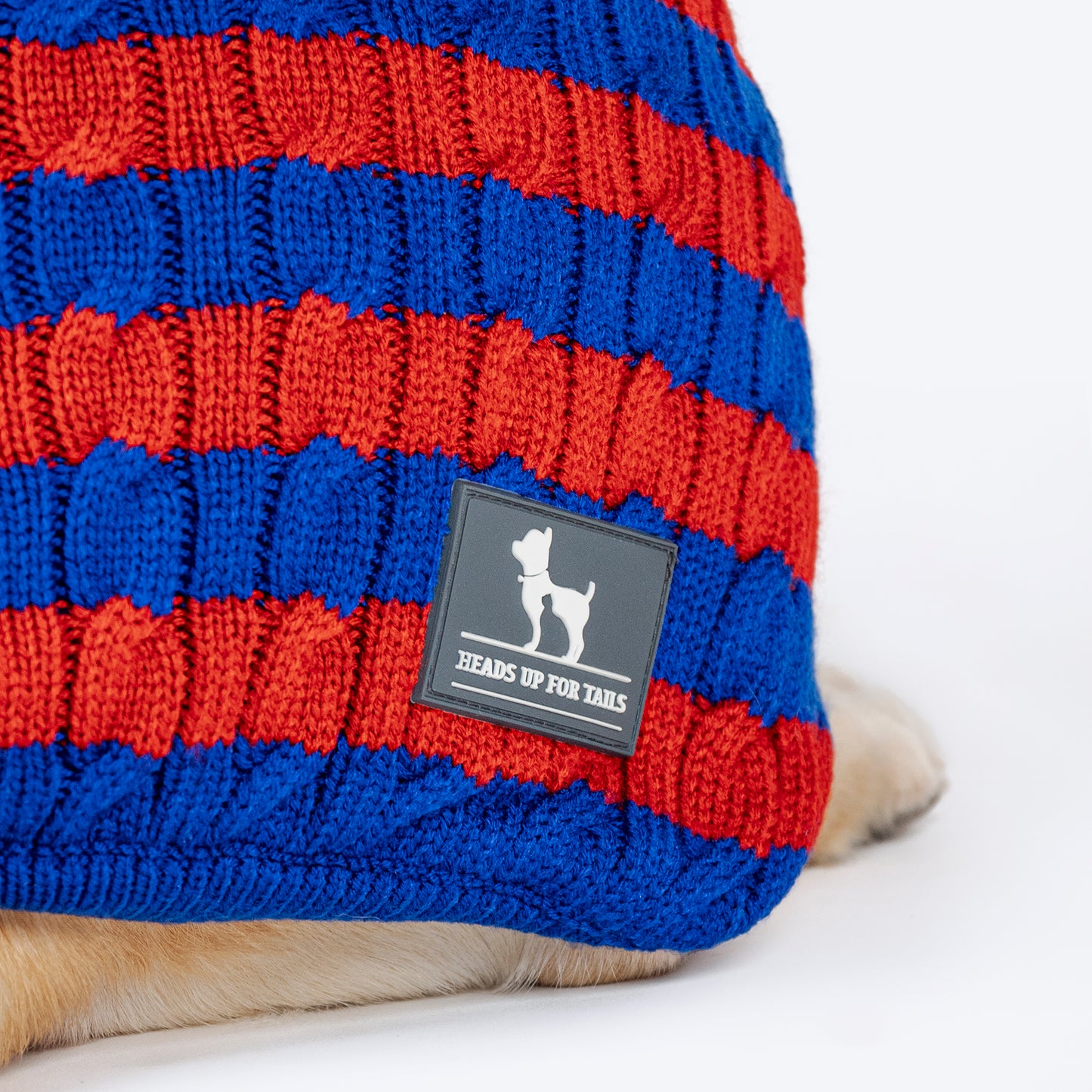 HUFT Snug Stripes Sweater For Dog - Blue & Red - Heads Up For Tails