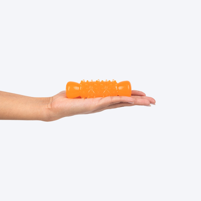 HUFT Chompy Bone Chew Toy For Dog - Orange - Heads Up For Tails