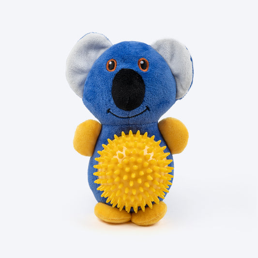 HUFT Big Belly Koala Chew Toy For Dog - Blue - Heads Up For Tails