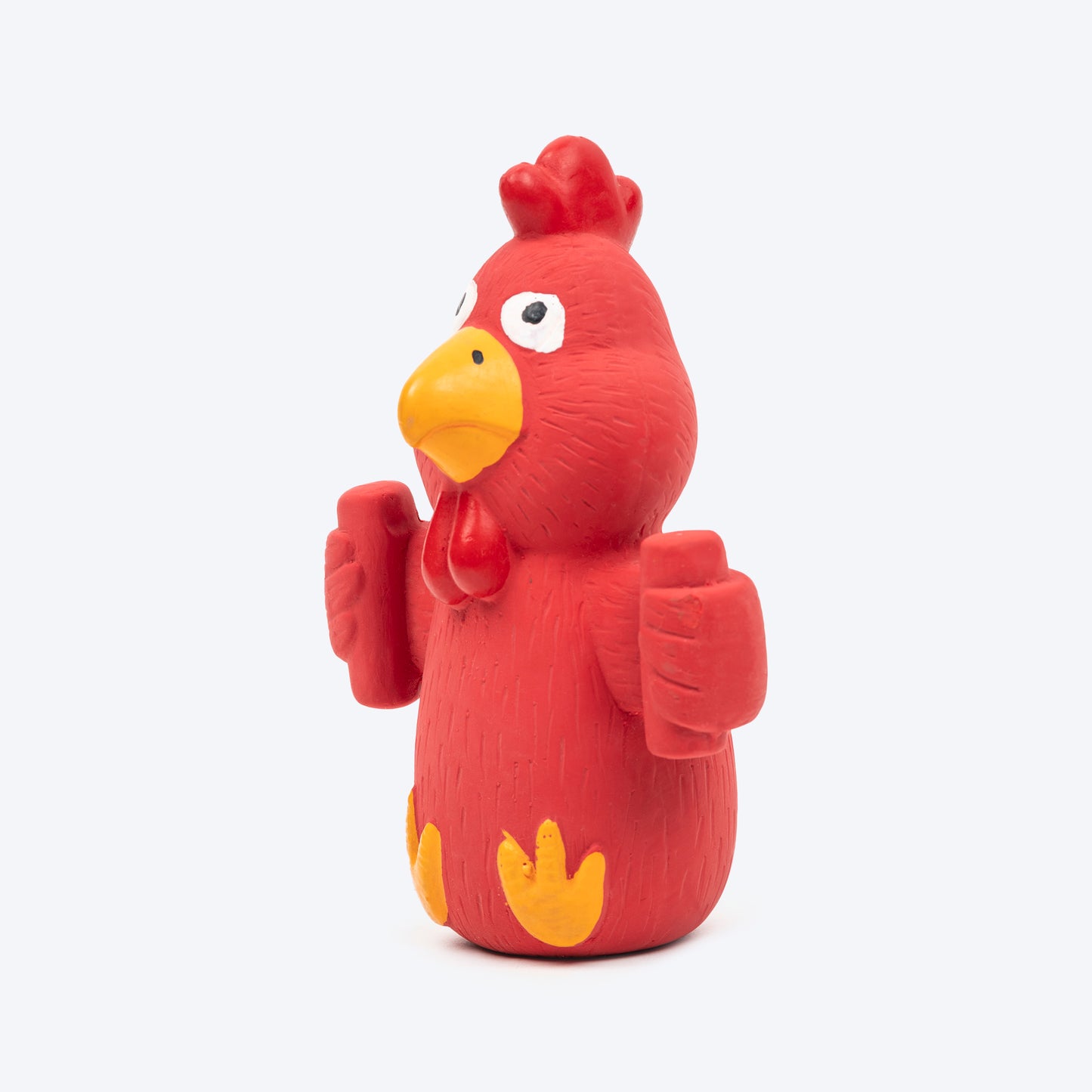 TLC Henry The Hen Squeaky Chew Toy For Puppies & Small Dogs - Red - Heads Up For Tails