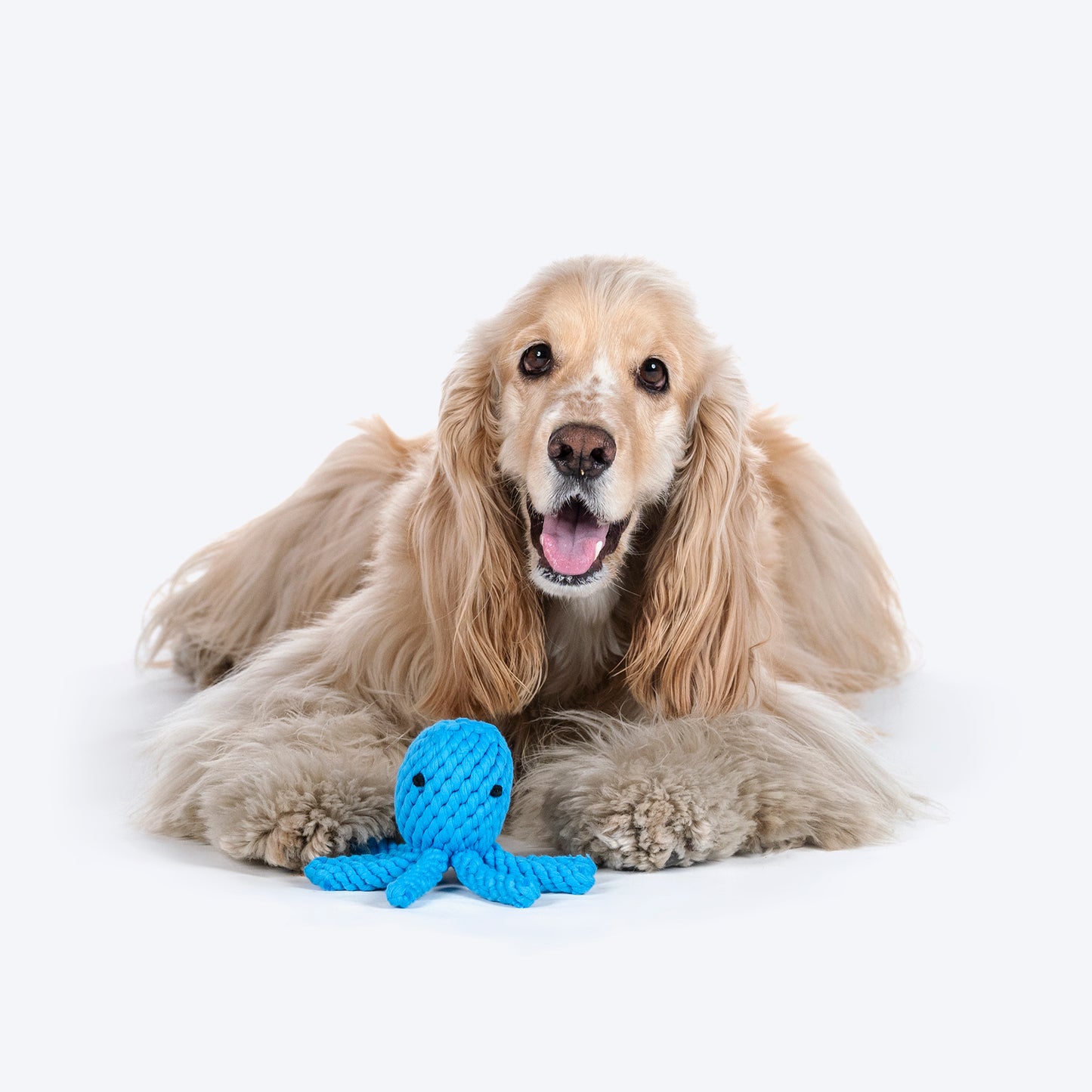 HUFT Tuggables Octopus Rope Toy For Dog - Blue - Heads Up For Tails