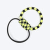 HUFT Twin Ring Tug Rope Toy For Dog - Black & Neon - Heads Up For Tails