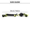 HUFT Power-Pull Rope Toy For Dog - Black & Neon - Heads Up For Tails