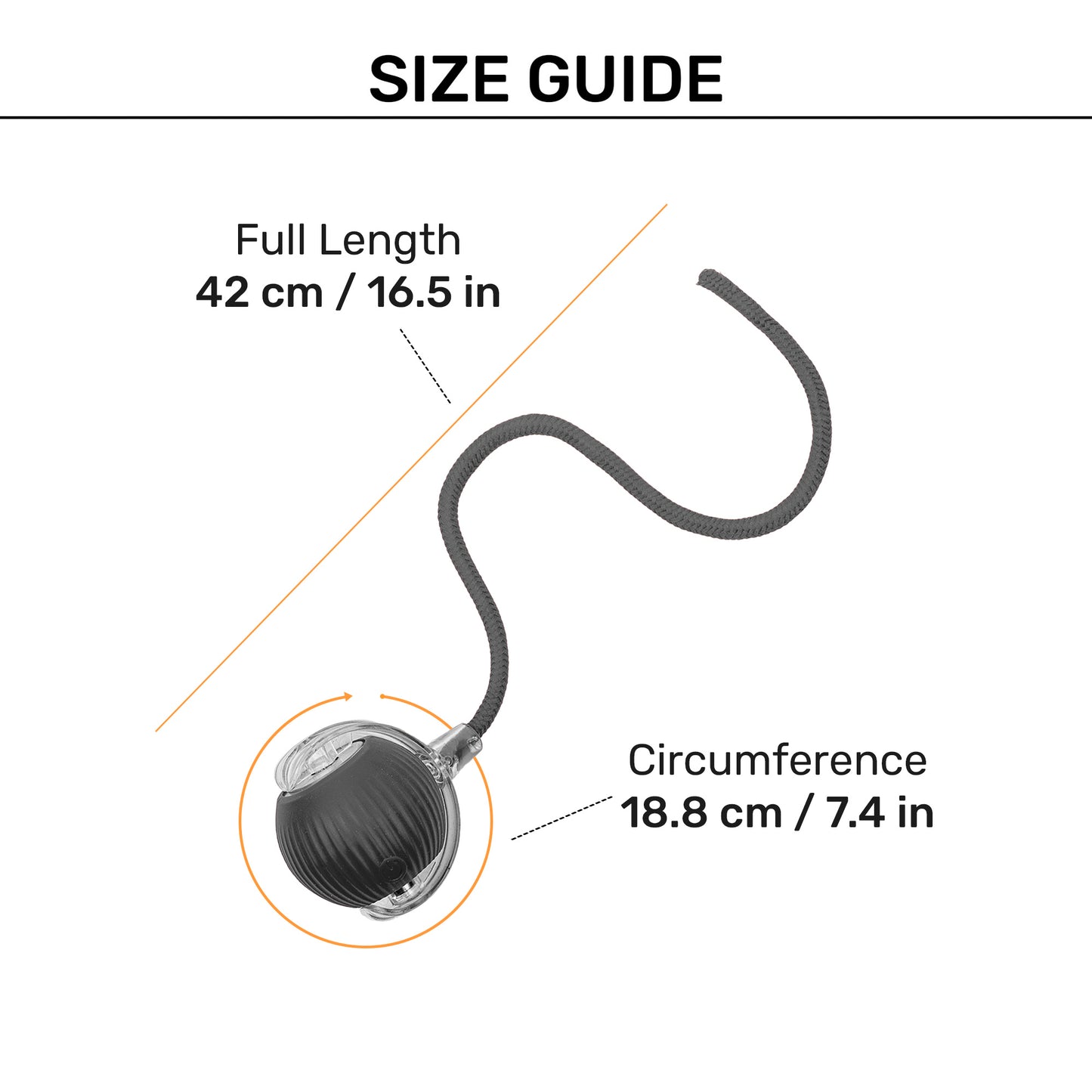 TLC Paw Sprint Interactive Ball With String For Cat - Assorted - Heads Up For Tails