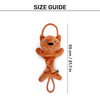 HUFT Bungee Fox Squeaky Plush Toy For Dog - Rust