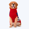 HUFT Winter Miracle Sweater For Dogs - Red & Blue - Heads Up For Tails