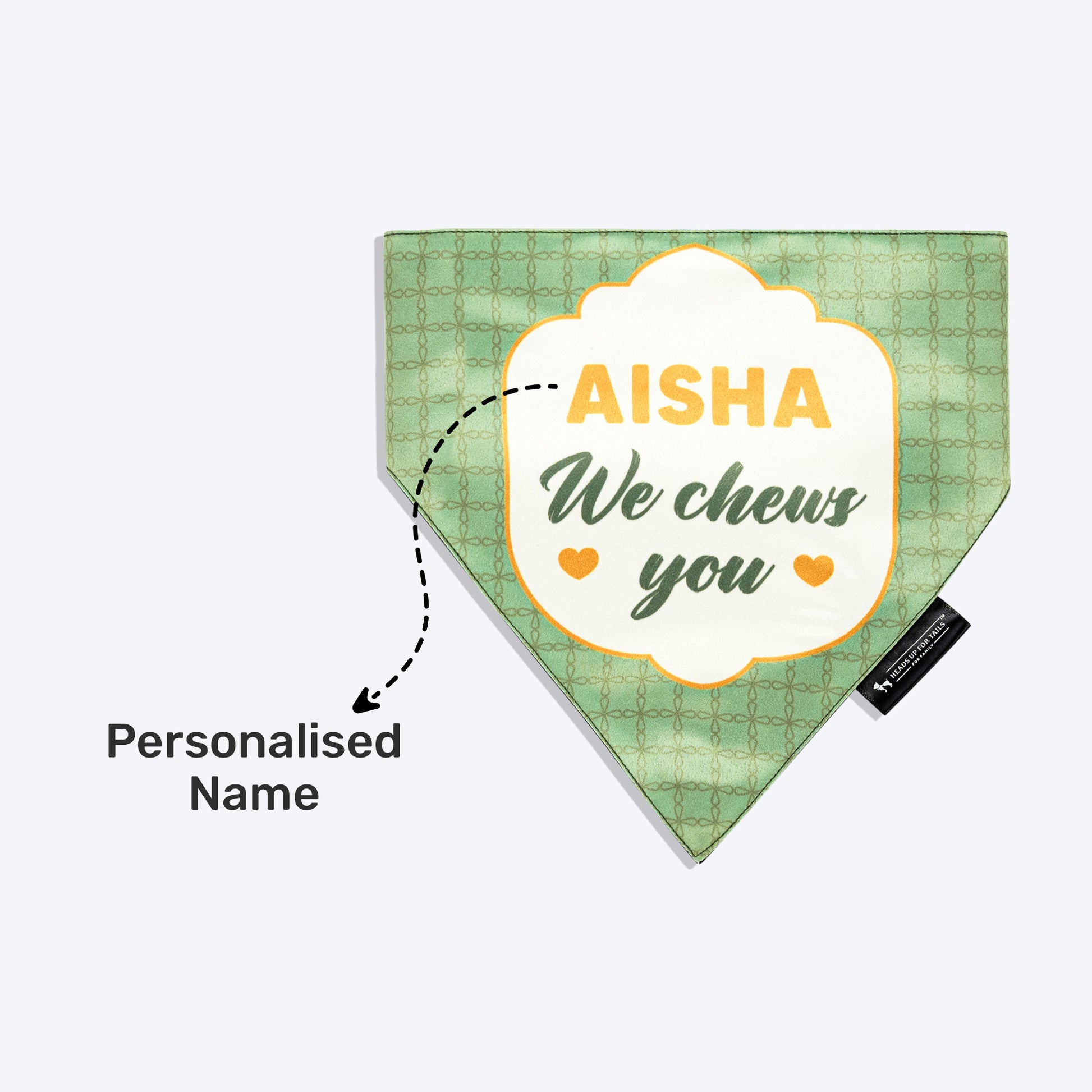 HUFT Personalised (Name) We Chews You Proposal Dog Bandana - Heads Up For Tails