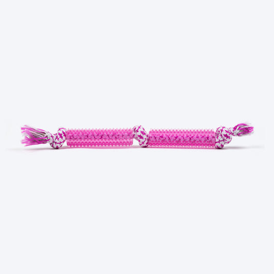 HUFT Taffy Twist Chew Toy For Dog - Pink - Heads Up For Tails