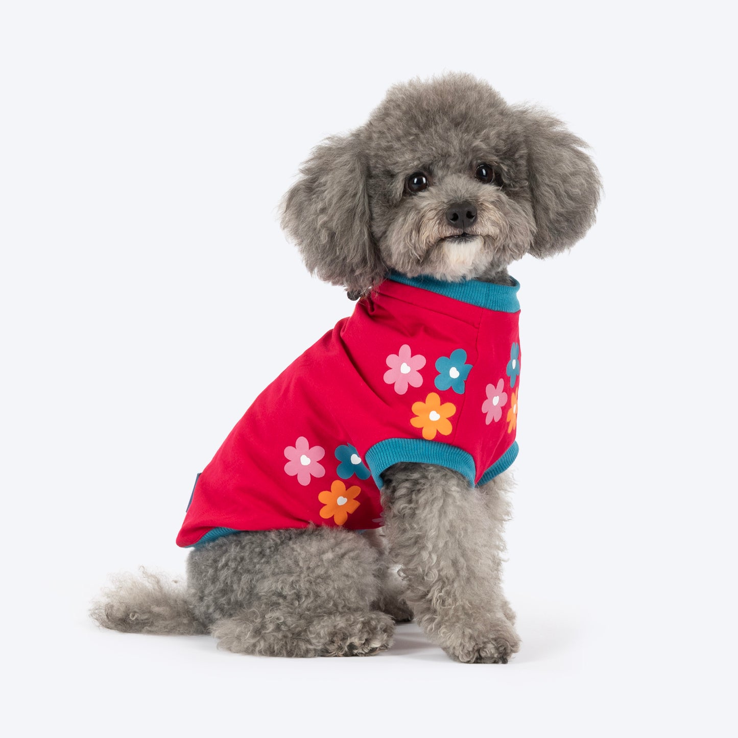 HUFT Awesome Blossom Printed T-Shirt For Small Dog - Magenta - Heads Up For Tails