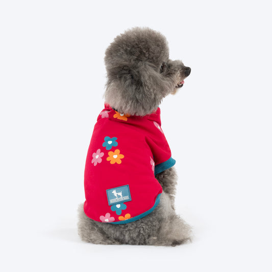 HUFT Awesome Blossom Printed T-Shirt For Small Dog - Magenta - Heads Up For Tails