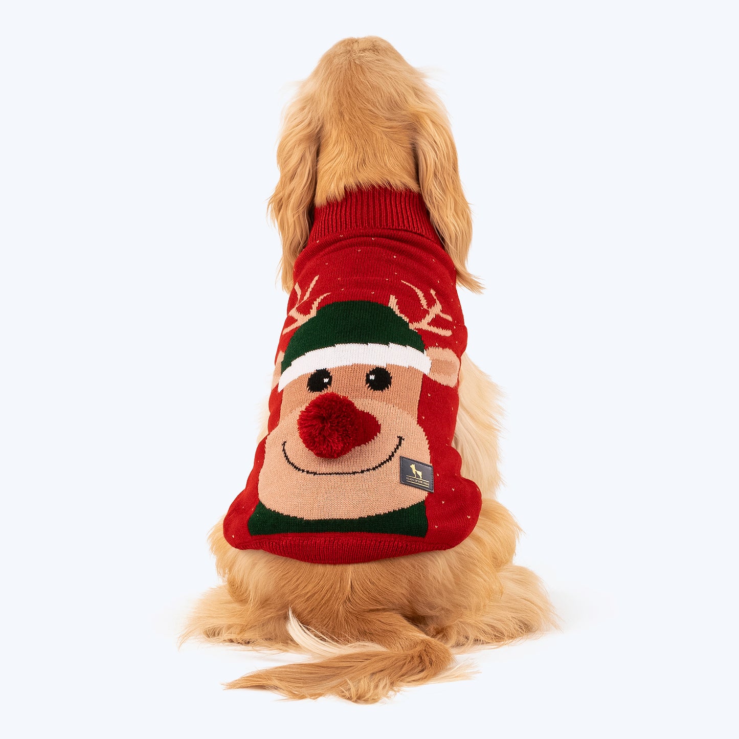 HUFT Merry Moose Sweater For Dogs - Red - Heads Up For Tails