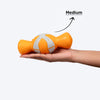 Dash Dog Super Chompster Chew Toy For Dog - Orange & Grey - Heads Up For Tails