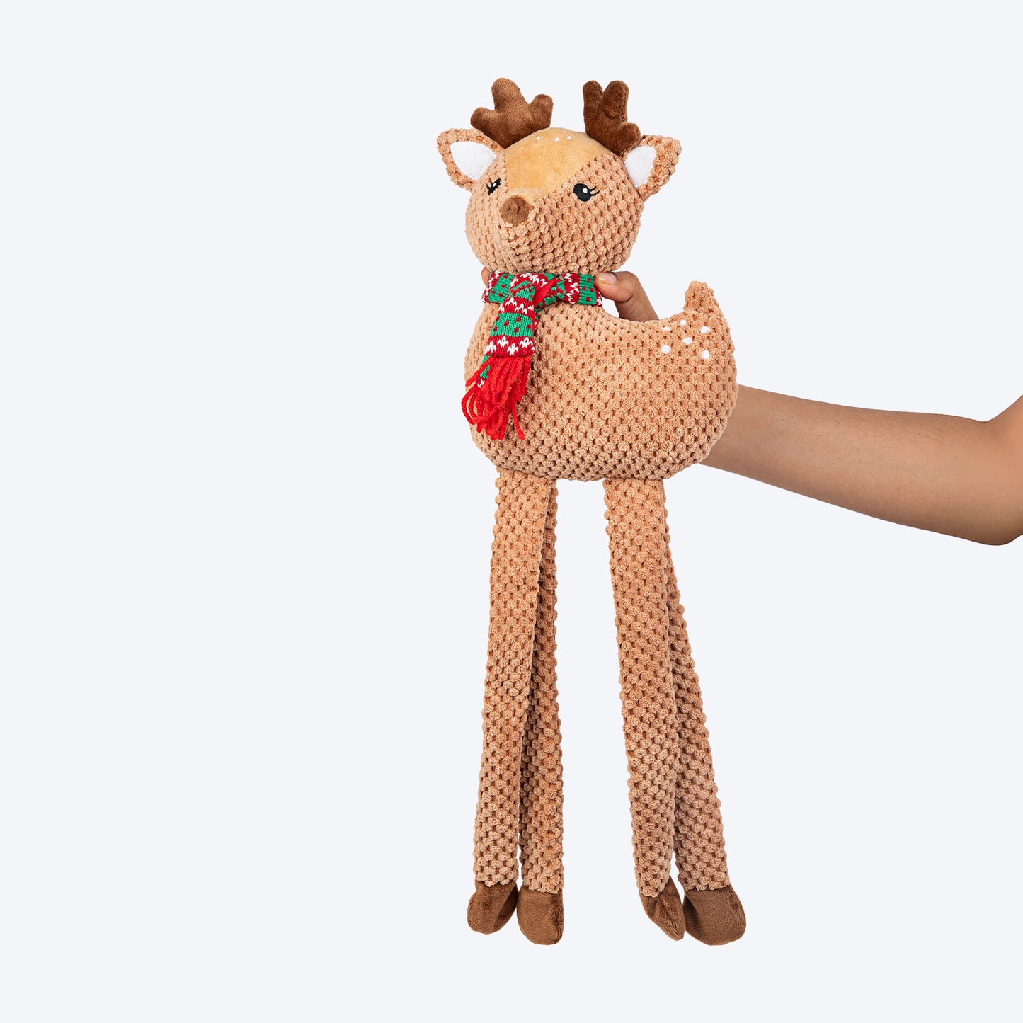 HUFT Ms. Fawn Long-Legs Plush Toy For Dog - Light Brown - Heads Up For Tails