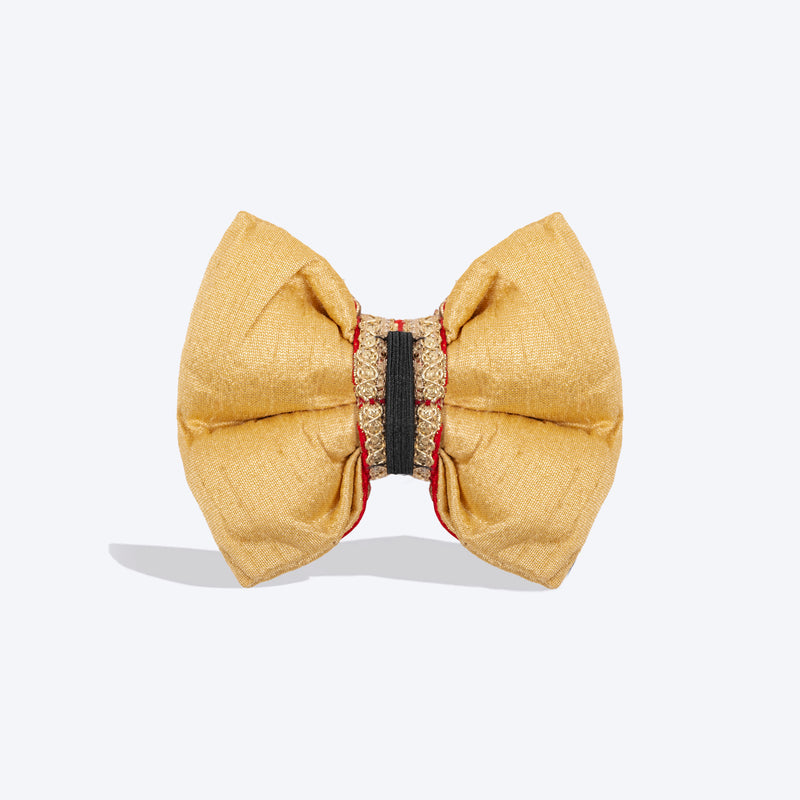 HUFT Rajwada Chevron Bow Tie For Dog - Red - Heads Up For Tails