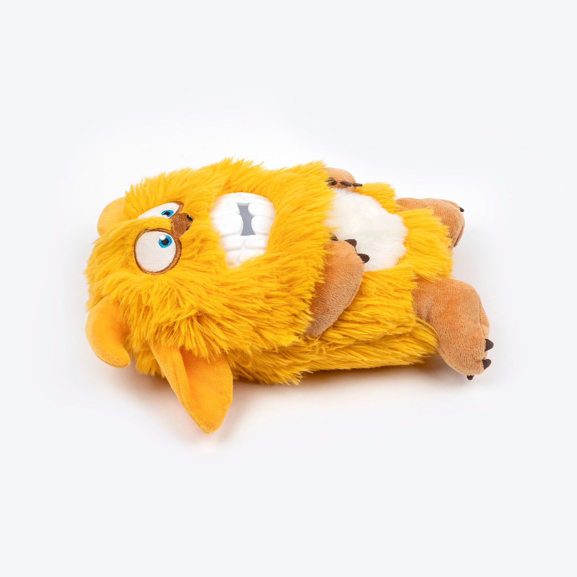HUFT Toothy Nomster Plush Toy For Dog - Yellow - Heads Up For Tails