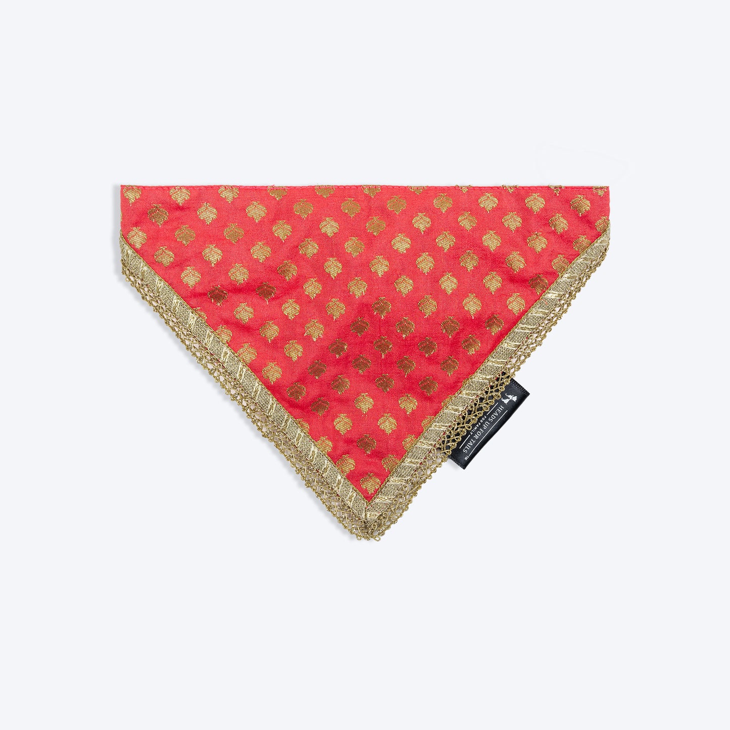 HUFT Desi Regal Bandana For Dog - Coral - Heads Up For Tails
