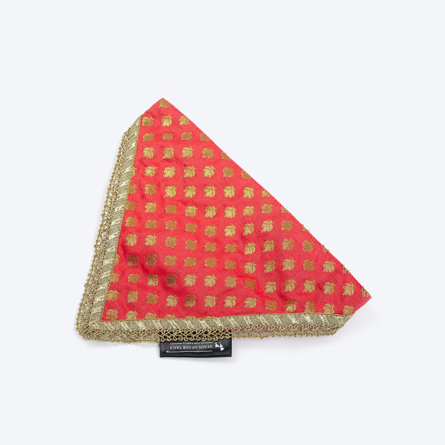 HUFT Desi Regal Bandana For Dog - Coral - Heads Up For Tails