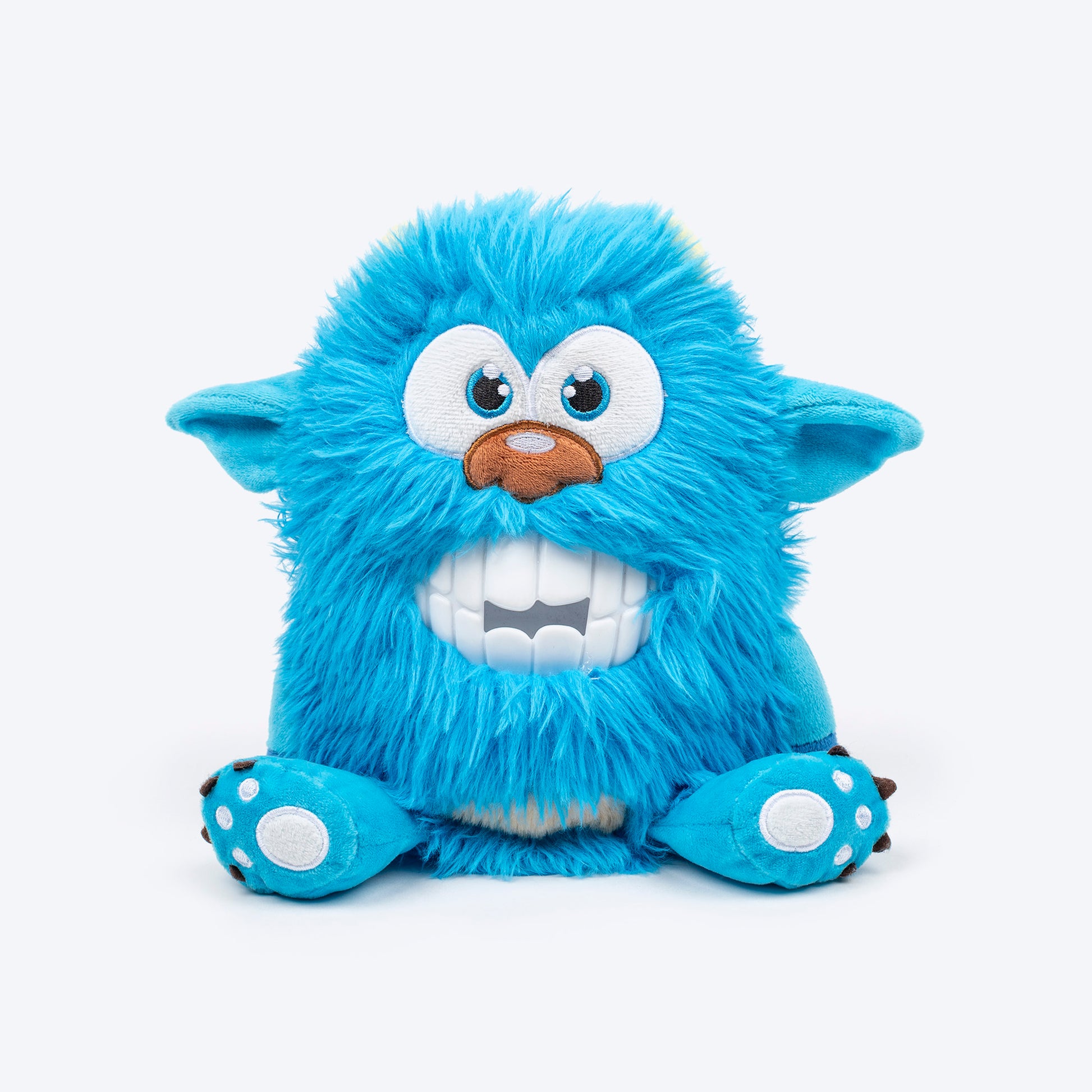 HUFT Toothy Nomster Plush Toy For Dog - Blue - Heads Up For Tails