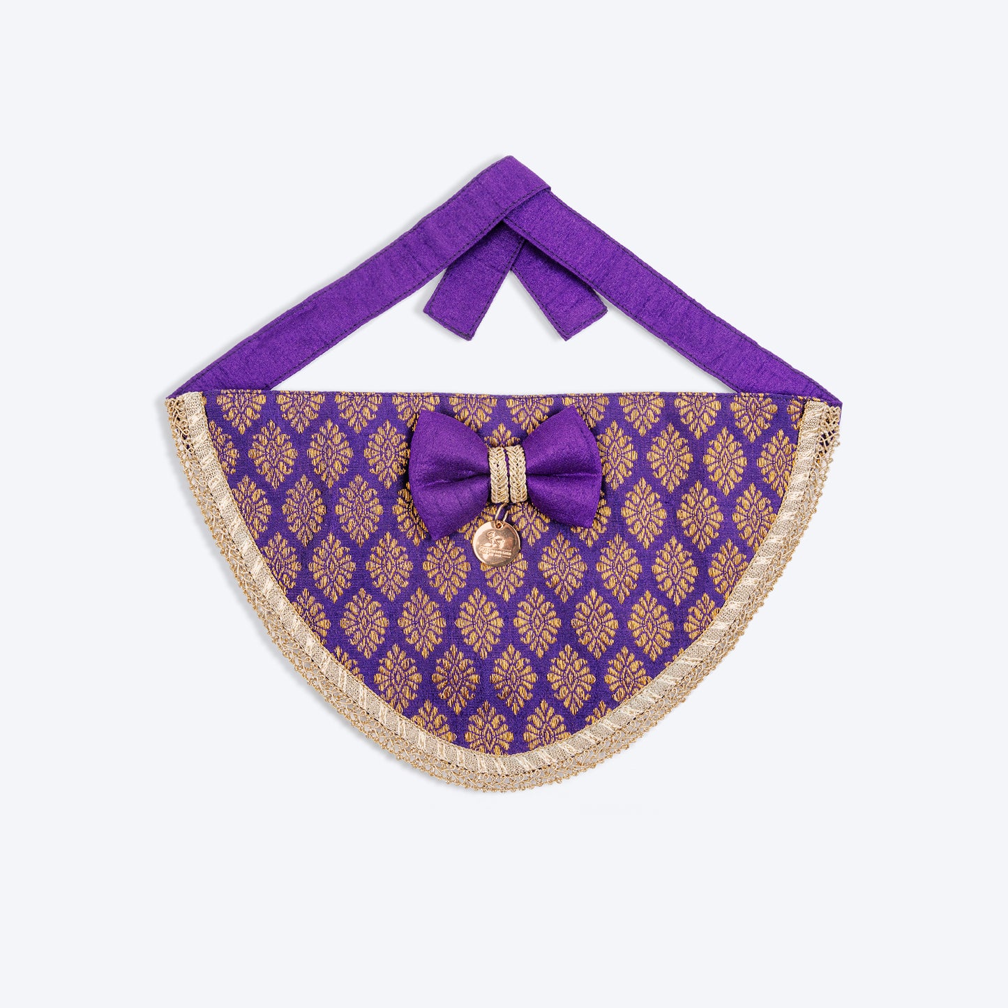HUFT Desi Regal Bandana For Dog - Violet - Heads Up For Tails
