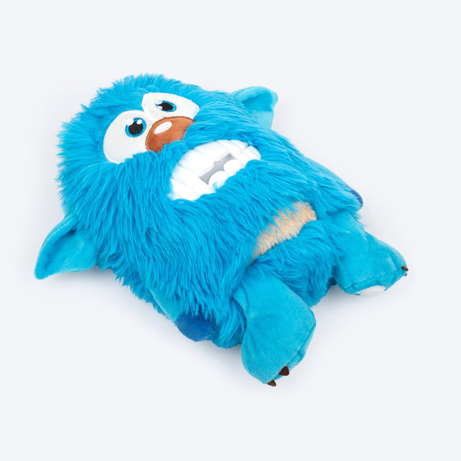 HUFT Toothy Nomster Plush Toy For Dog - Blue - Heads Up For Tails