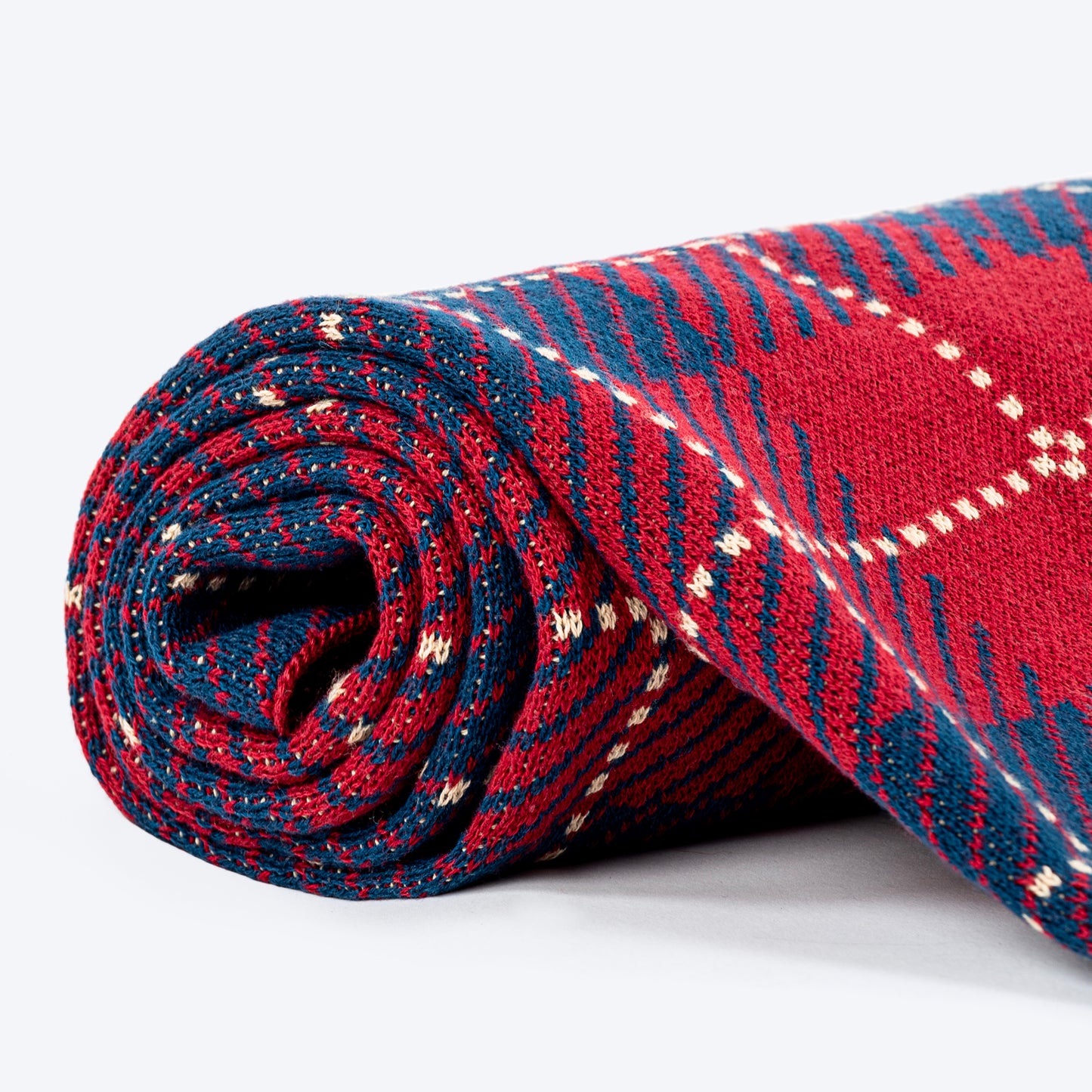 HUFT Warm Hug Blanket For Dog & Cat - Maroon & Blue - Heads Up For Tails