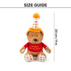 HUFT Barkday Bear Plush Toy For Dog - Multicolor