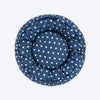 HUFT Polka Paws Adjustable Donut Bed For Dog & Cat - Navy - Heads Up For Tails