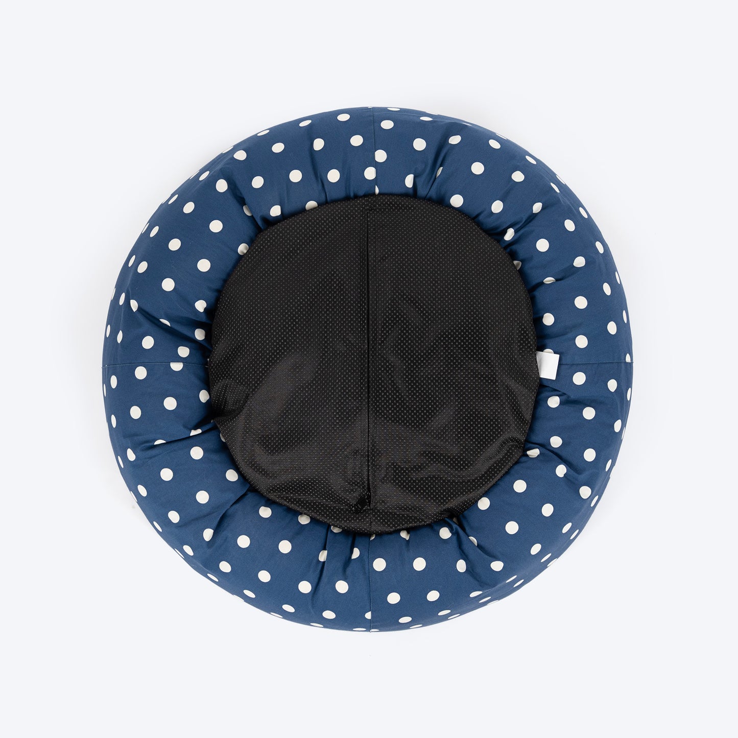 HUFT Polka Paws Adjustable Donut Bed For Dog & Cat - Navy - Heads Up For Tails