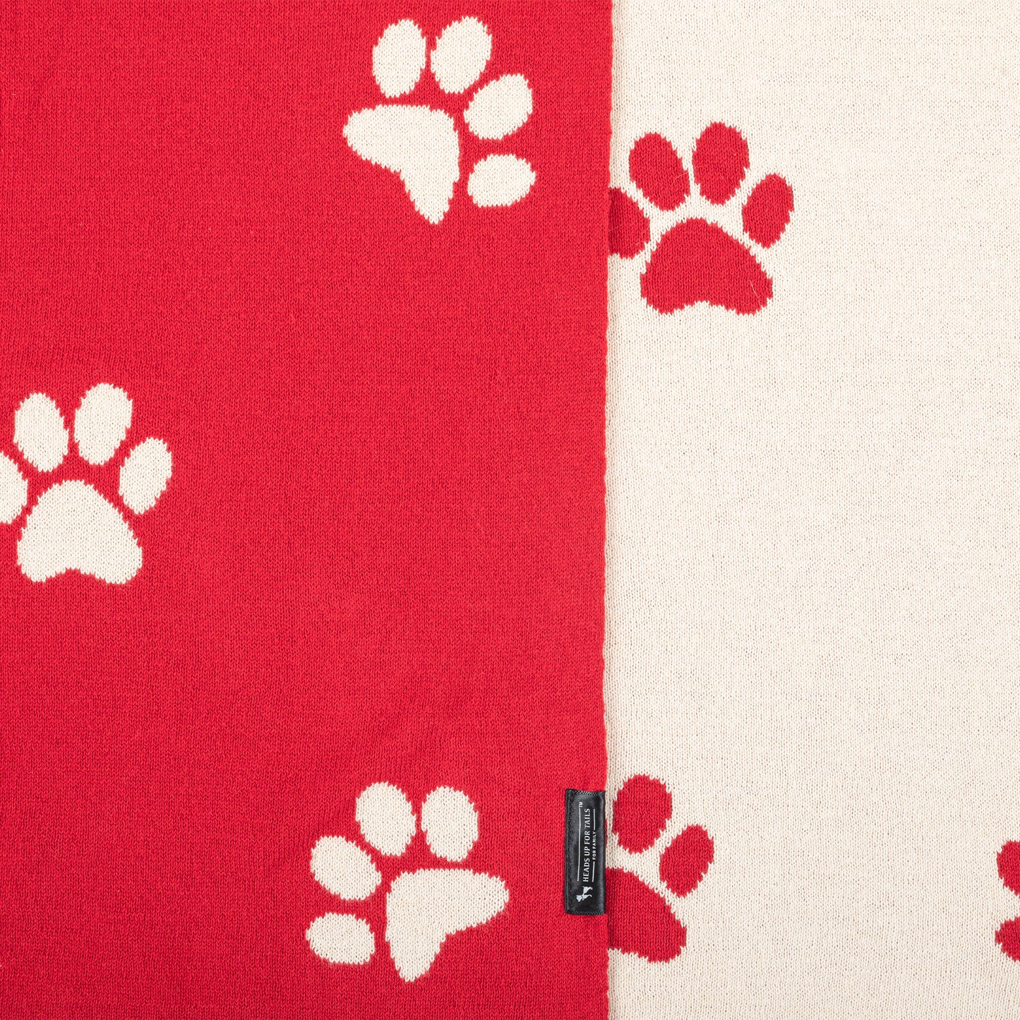 HUFT Paws & Cuddles Blanket For Dog & Cat - Red - Heads Up For Tails