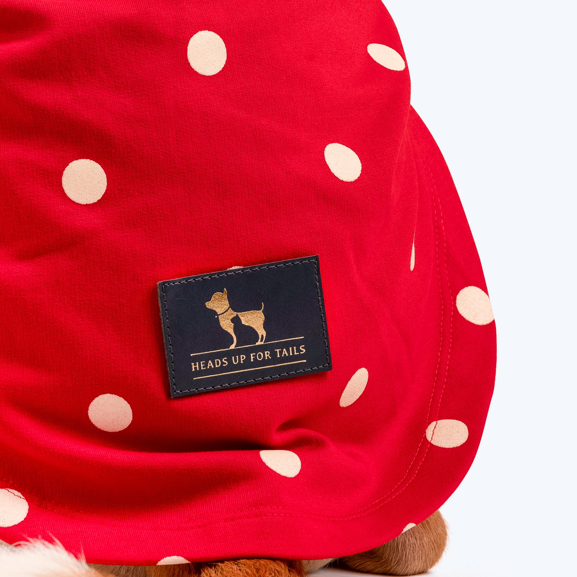 HUFT Polka Dot Sweatshirt For Pets - Red - Heads Up For Tails
