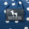 HUFT Polka Paws Adjustable Donut Bed For Dog & Cat - Navy - Heads Up For Tails
