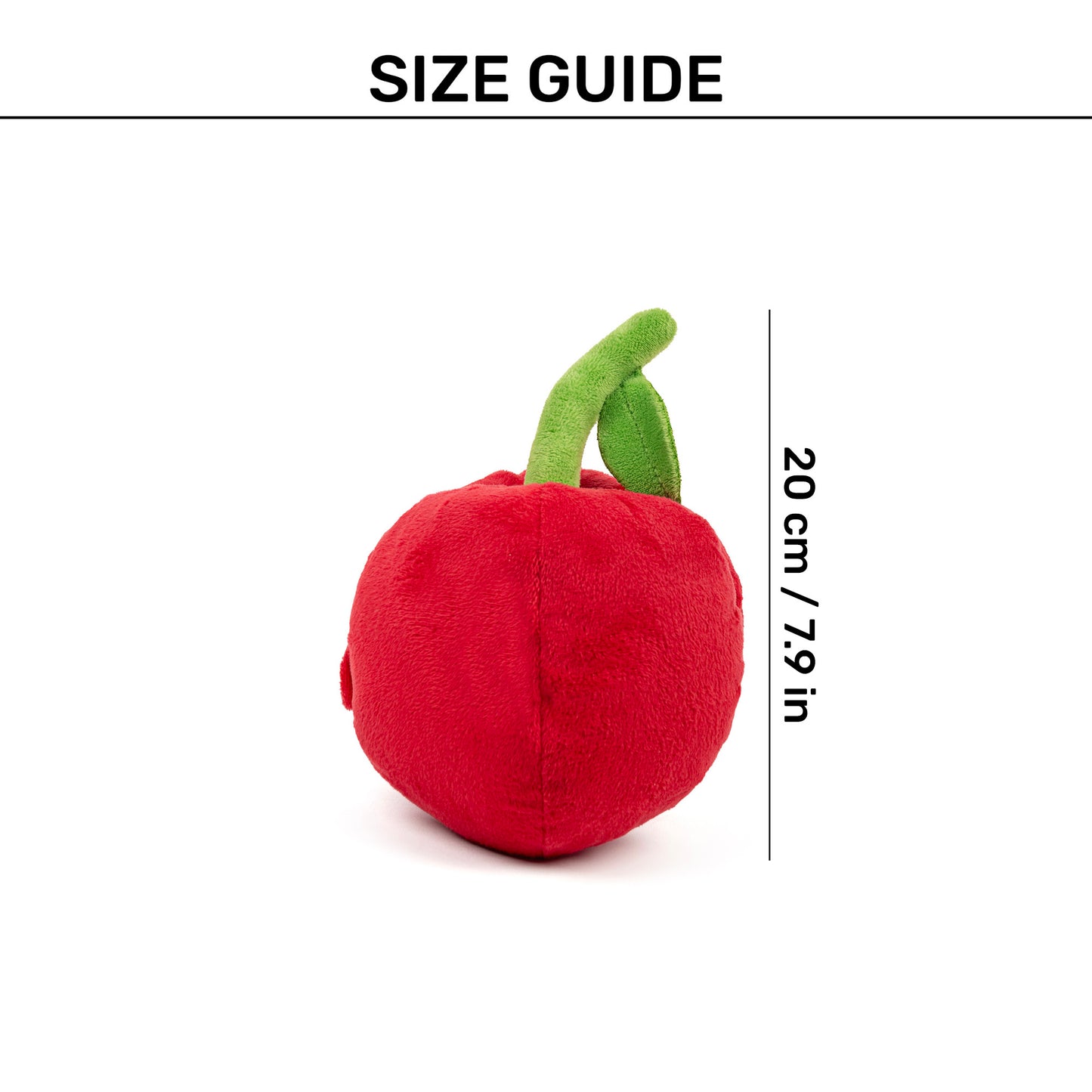 HUFT Cherrylicious Plush Toy With Ball For Dog - Red
