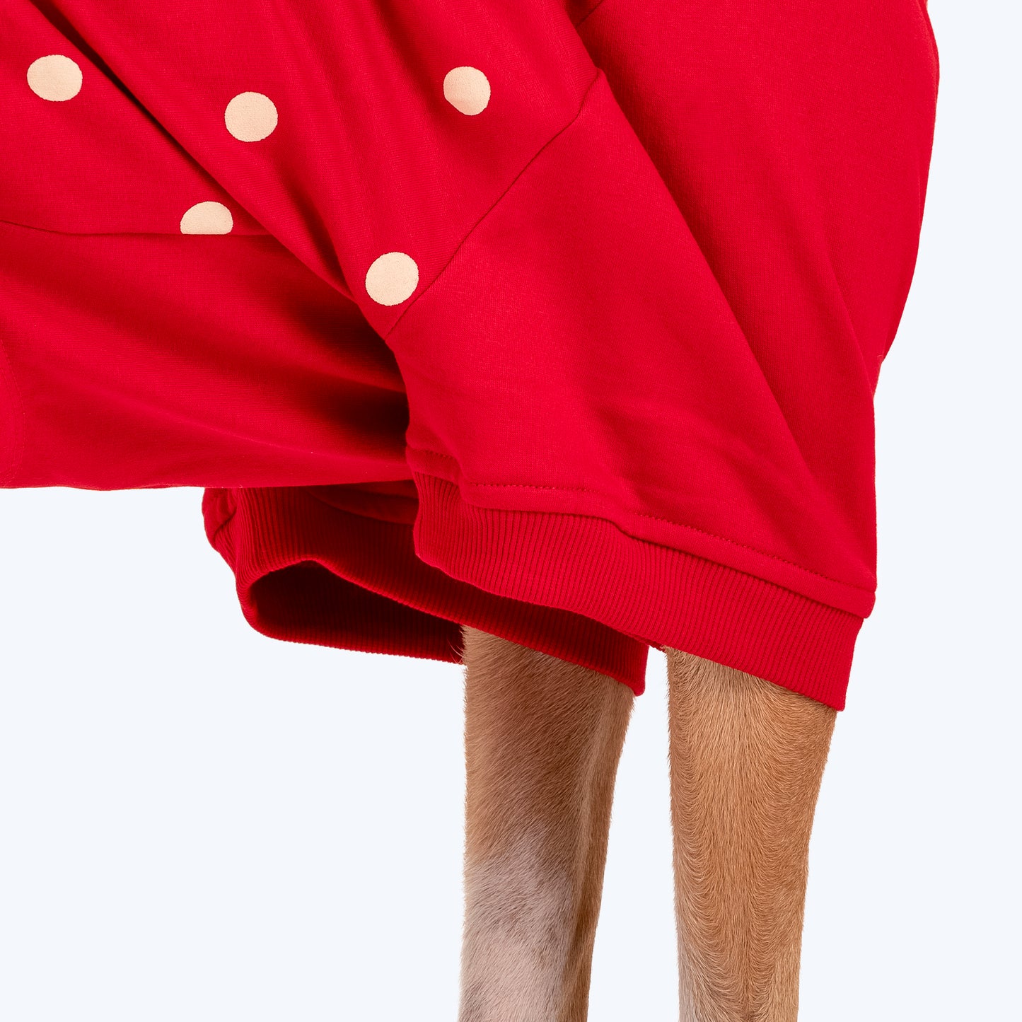 HUFT Polka Dot Sweatshirt For Pets - Red - Heads Up For Tails