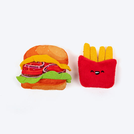 HUFT Happi Meal Plush Toys With Catnip For Cat - Multicolor - Set Of 2