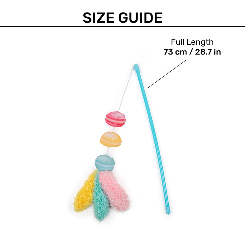 HUFT Macaron Wand Toy With Catnip For Cat - Multicolor