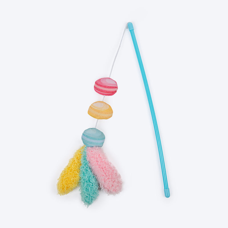 HUFT Macaron Wand Toy With Catnip For Cat - Multicolor