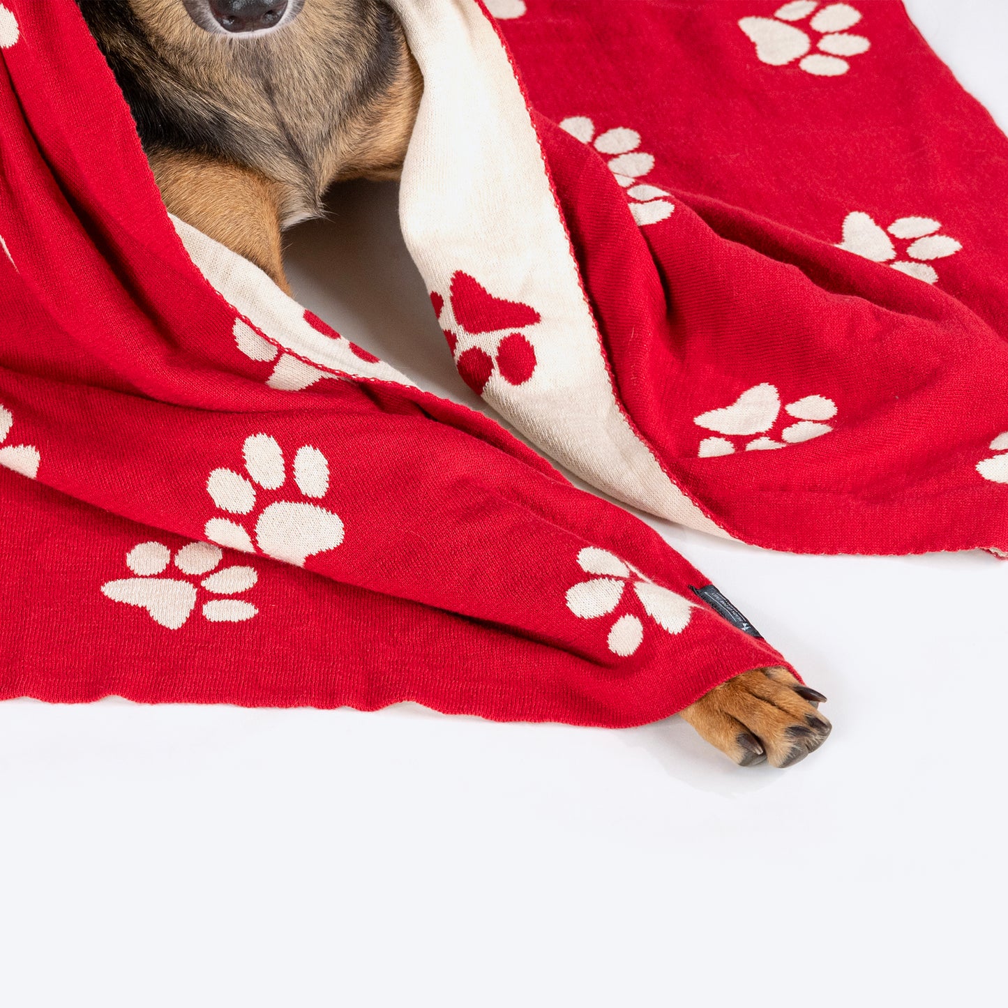 HUFT Paws & Cuddles Blanket For Dog & Cat - Red - Heads Up For Tails