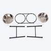 HUFT High Feeder Double Diner Stand With Steel Dog Bowl Inserts - Black - Heads Up For Tails