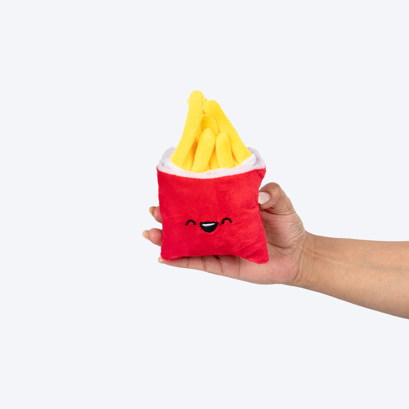 HUFT Fry-yay Plush Toy For Dog - Red & Yellow