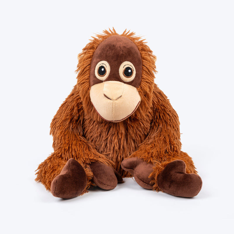 HUFT Mr. Munch Squeaky Plush Dog Toy - Brown