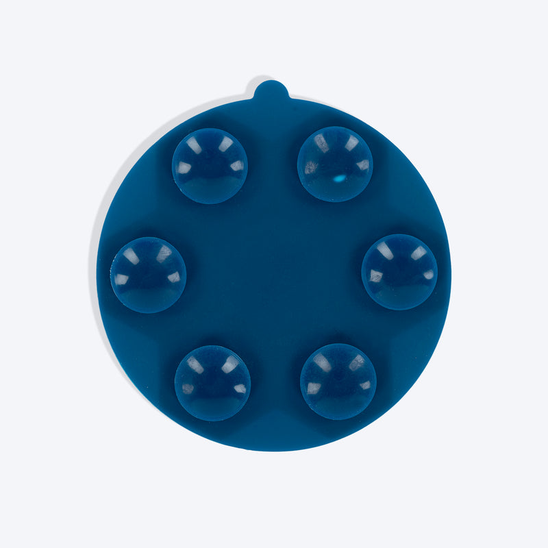 HUFT Honeycomb Stick To Bowl Lick Mat For Dog & Cat - Blue - Heads Up For Tails