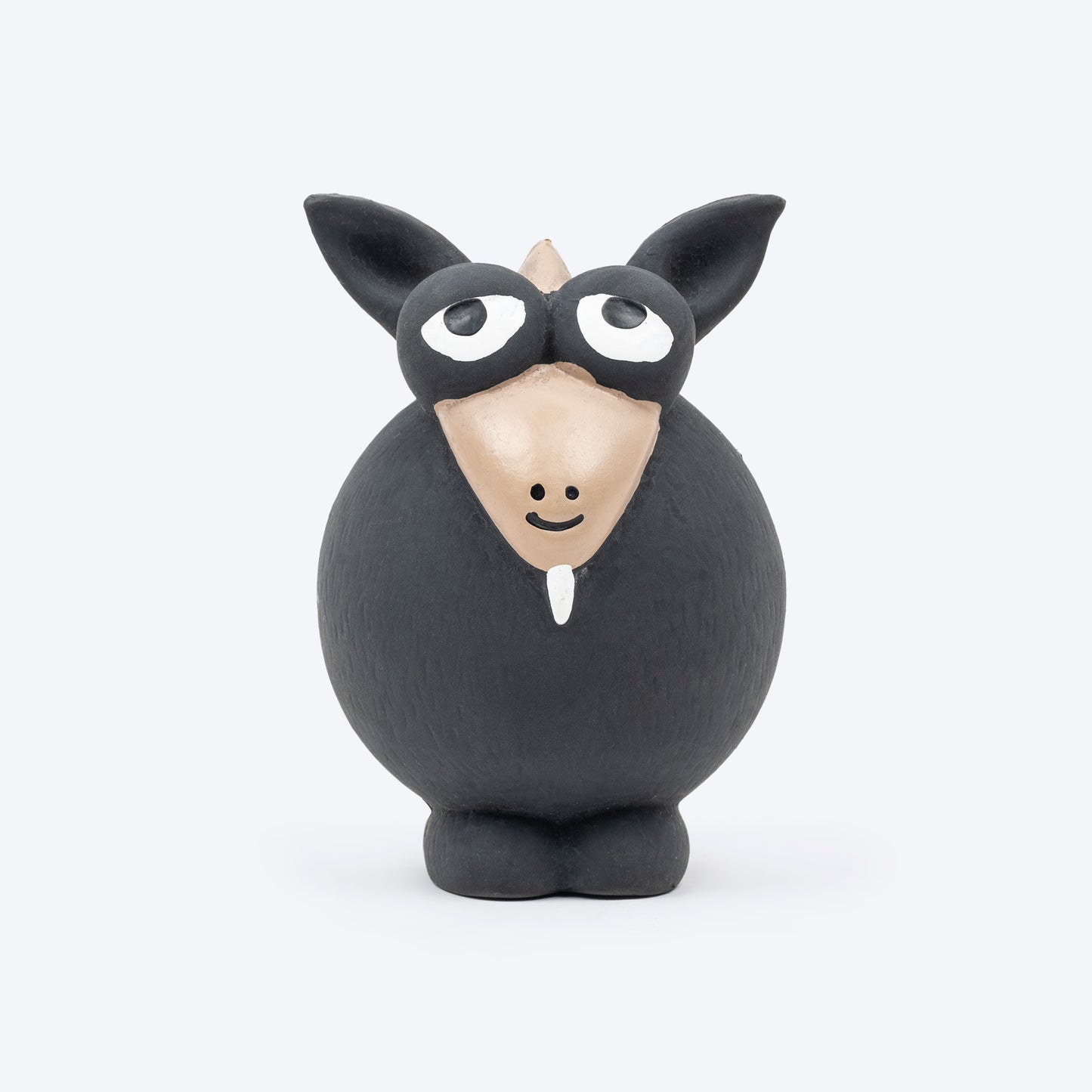 TLC BaaBaa Goat Squeaky Chew Toy For Puppies & Small Dogs - Black - Heads Up For Tails