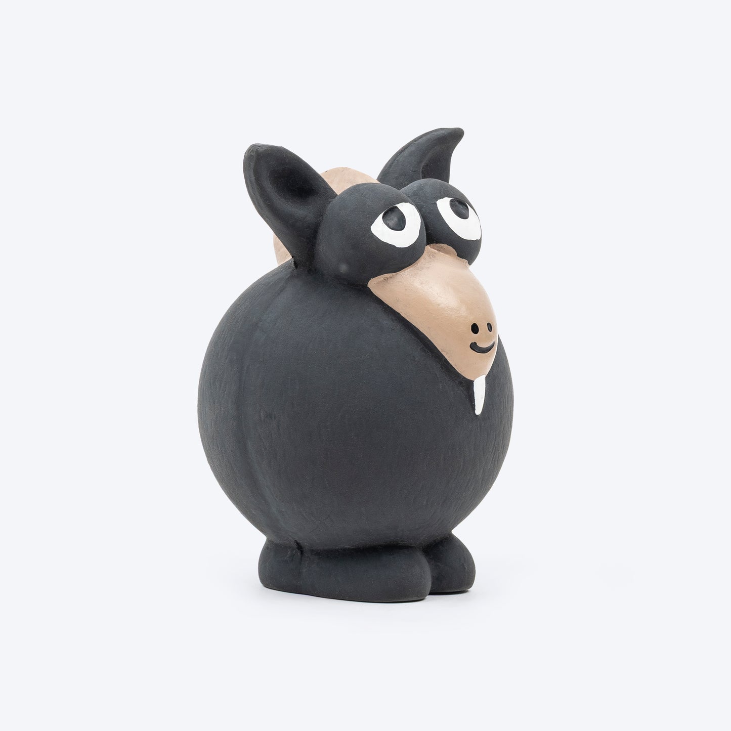 TLC BaaBaa Goat Squeaky Chew Toy For Puppies & Small Dogs - Black - Heads Up For Tails