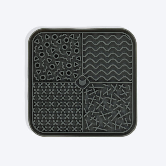 HUFT Munch Maze Lick Mat For Dog & Cat - Grey - Heads Up For Tails
