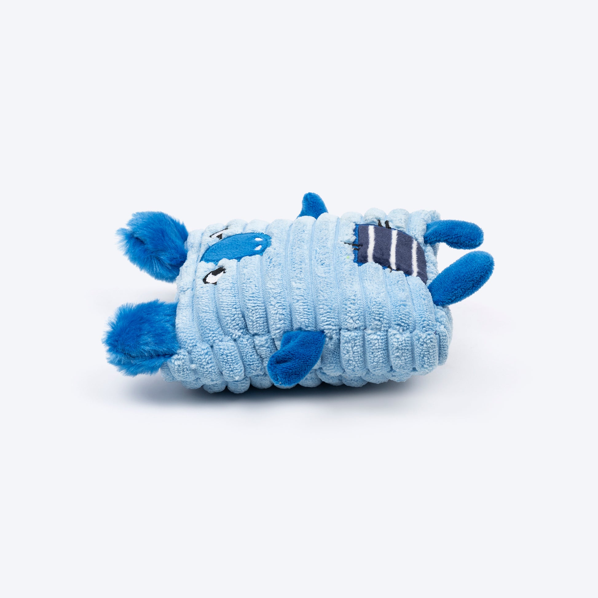 TLC Cubbie Squeaky Plush Toy For Puppies & Small Dogs - Blue - Heads Up For Tails
