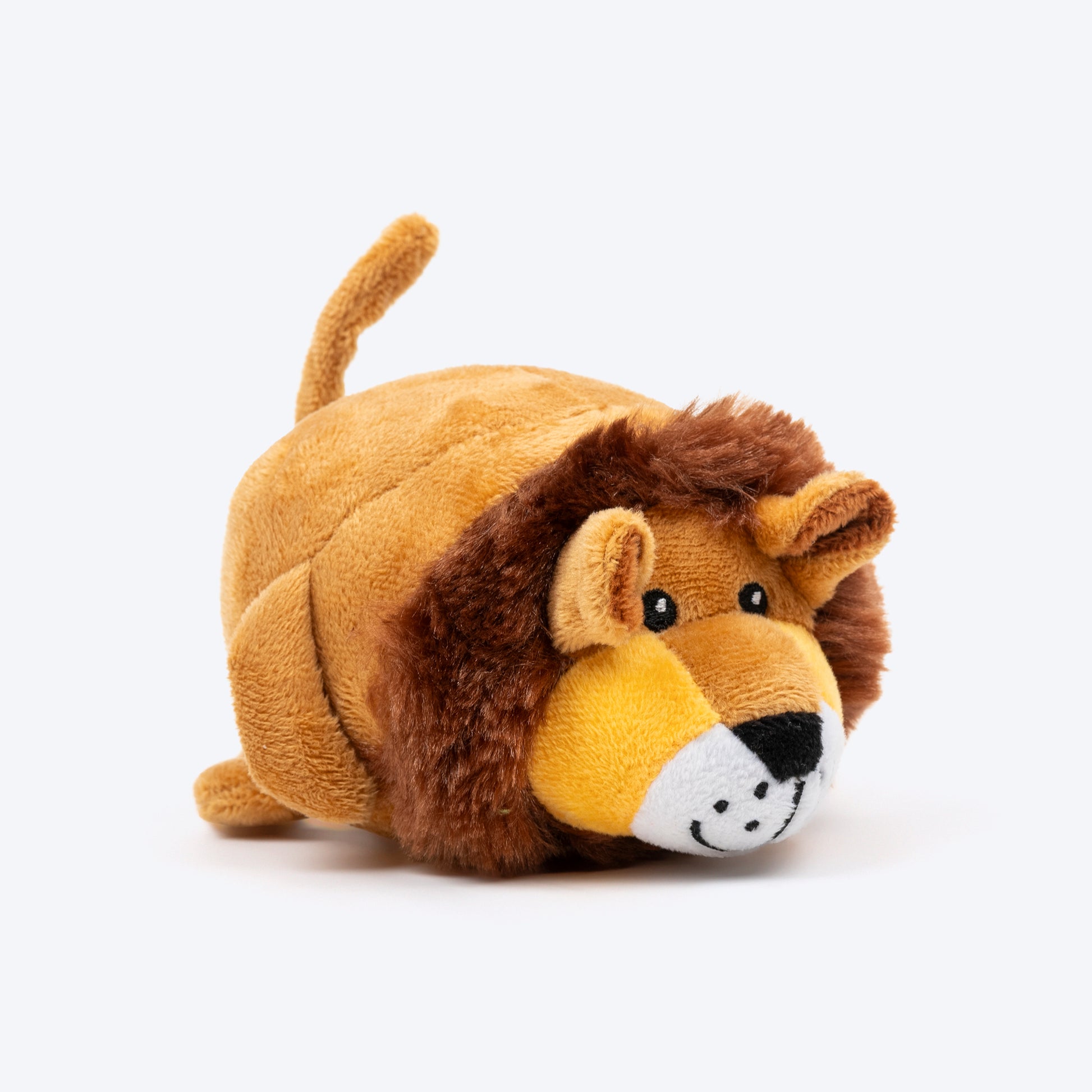 TLC Soft Roar Squeaky Plush Toy For Puppies & Small Dogs - Brown - Heads Up For Tails