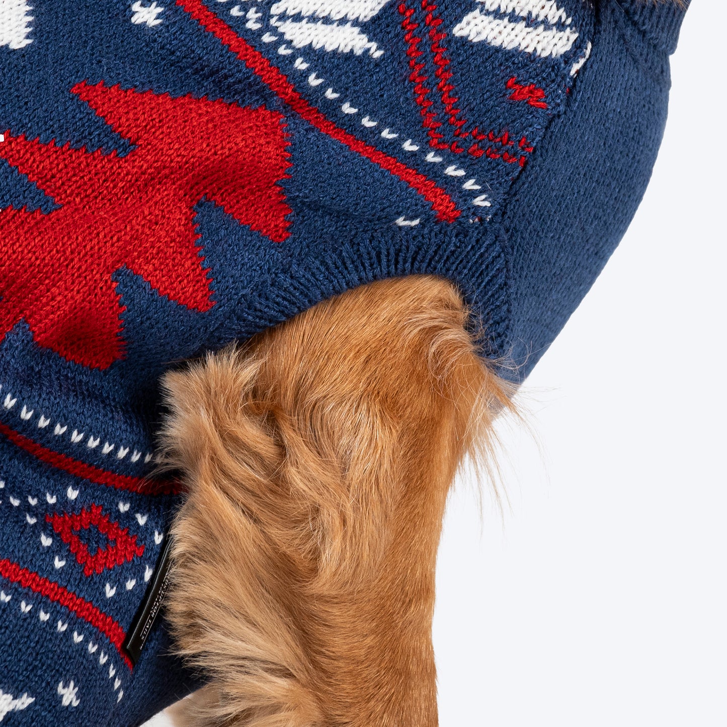 HUFT Snow Dashers Sweater For Dog - Navy Blue - Heads Up For Tails