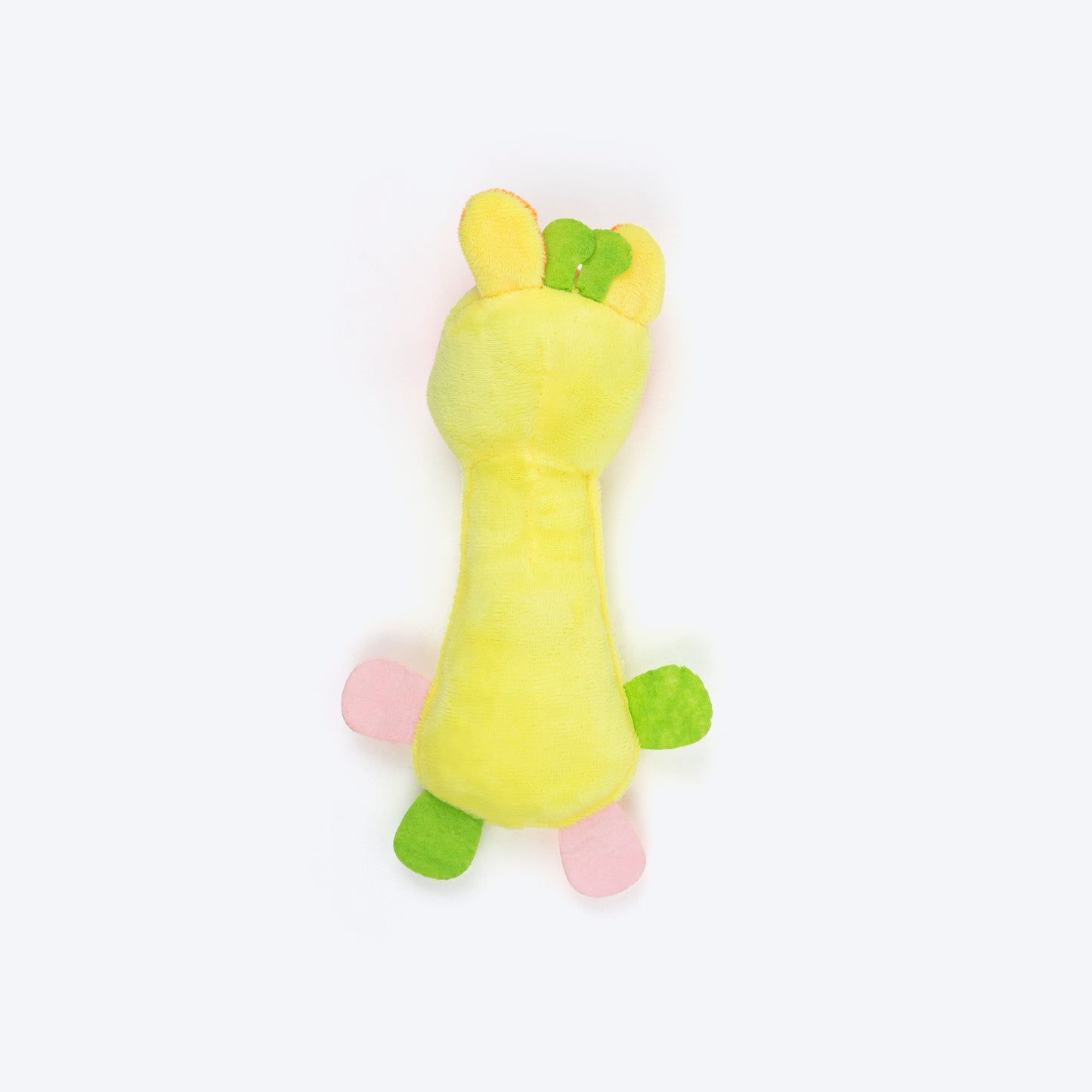 TLC Giggles Squeaky Plush Toy For Puppies & Small Dogs - Multicolor - Heads Up For Tails